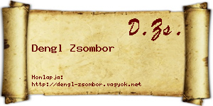 Dengl Zsombor névjegykártya